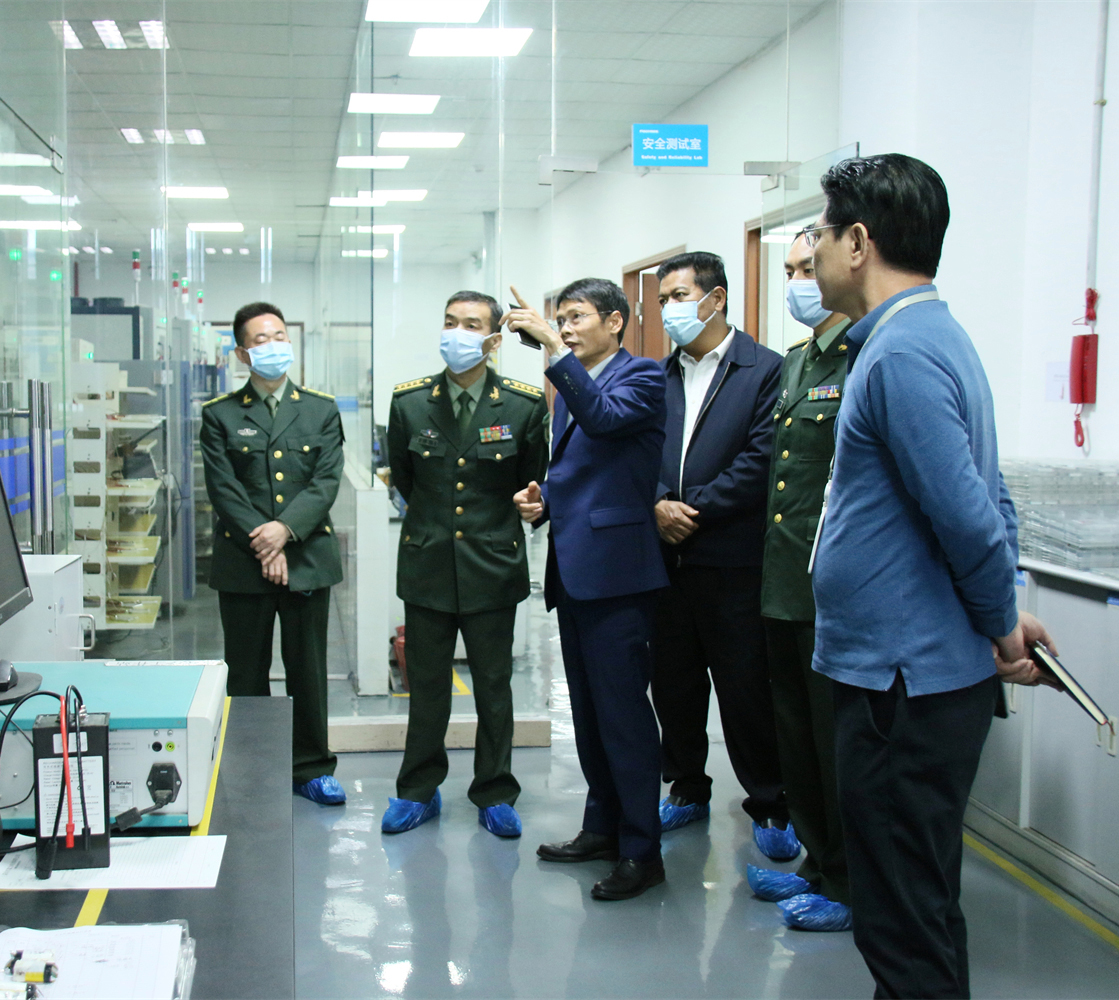 【賽能資訊】惠州軍分區領導蒞臨賽能電池視察指導工作